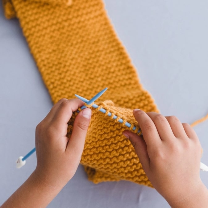 Kit para tejer una bufanda