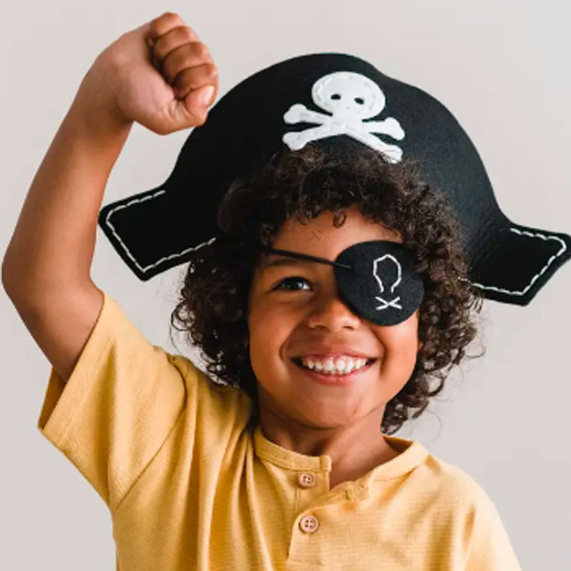 Kit para hacer gorro y parche pirata
