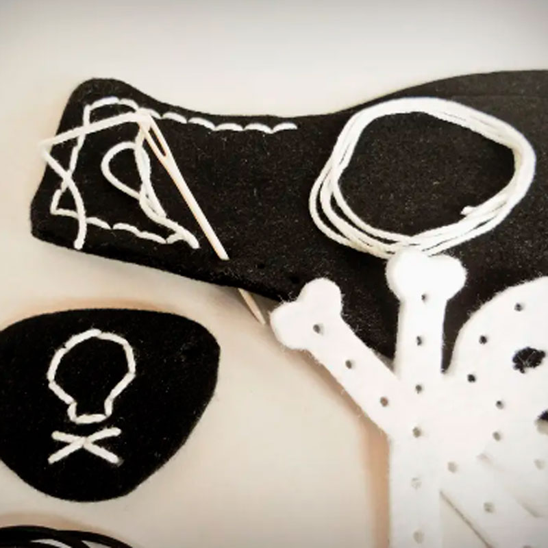 Kit para hacer gorro y parche pirata - Imagen 2