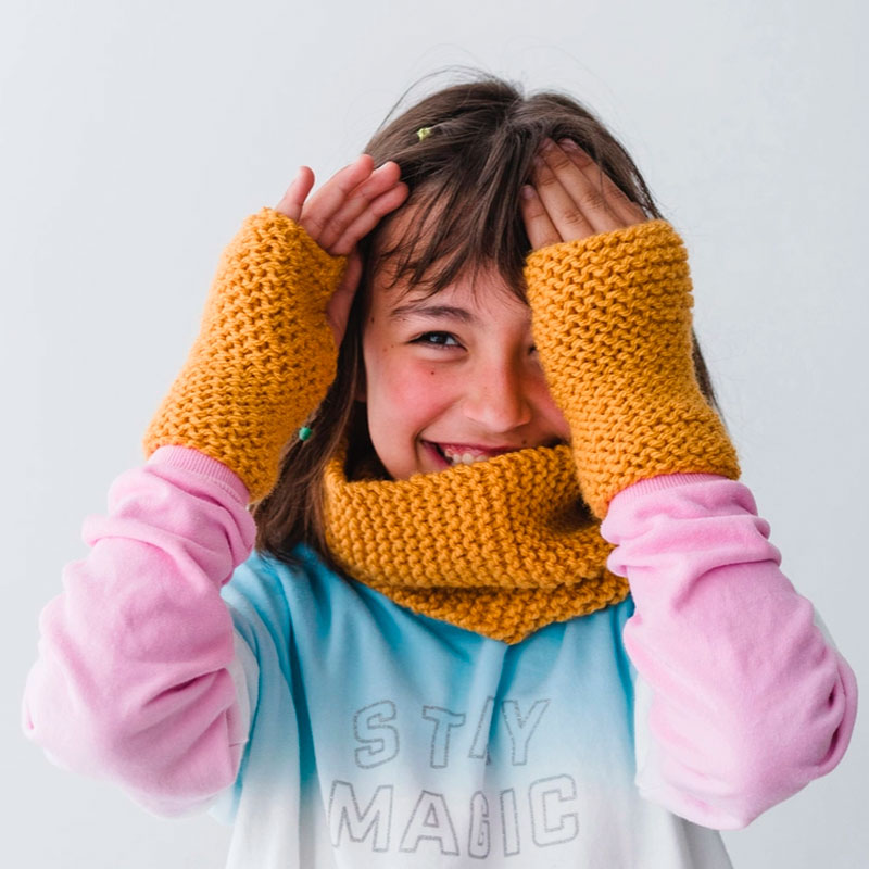 Kit para tejer cuello y guantes - Imagen 2