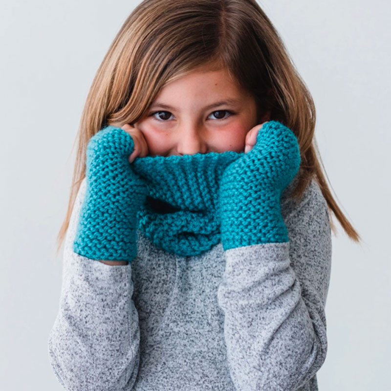 Kit para tejer cuello y guantes