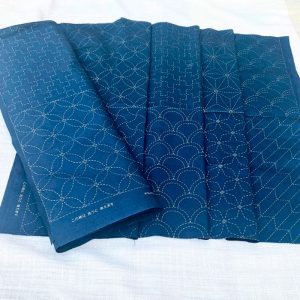 Tela sashiko con patrones impresos para coser o bordar